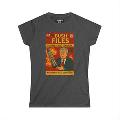 Les Dossiers Bush : Armes de confusion massive – Édition limitée n° 003 – Couvertures tordues : Bandes dessinées, cinéma et chaos (T-shirt femme)