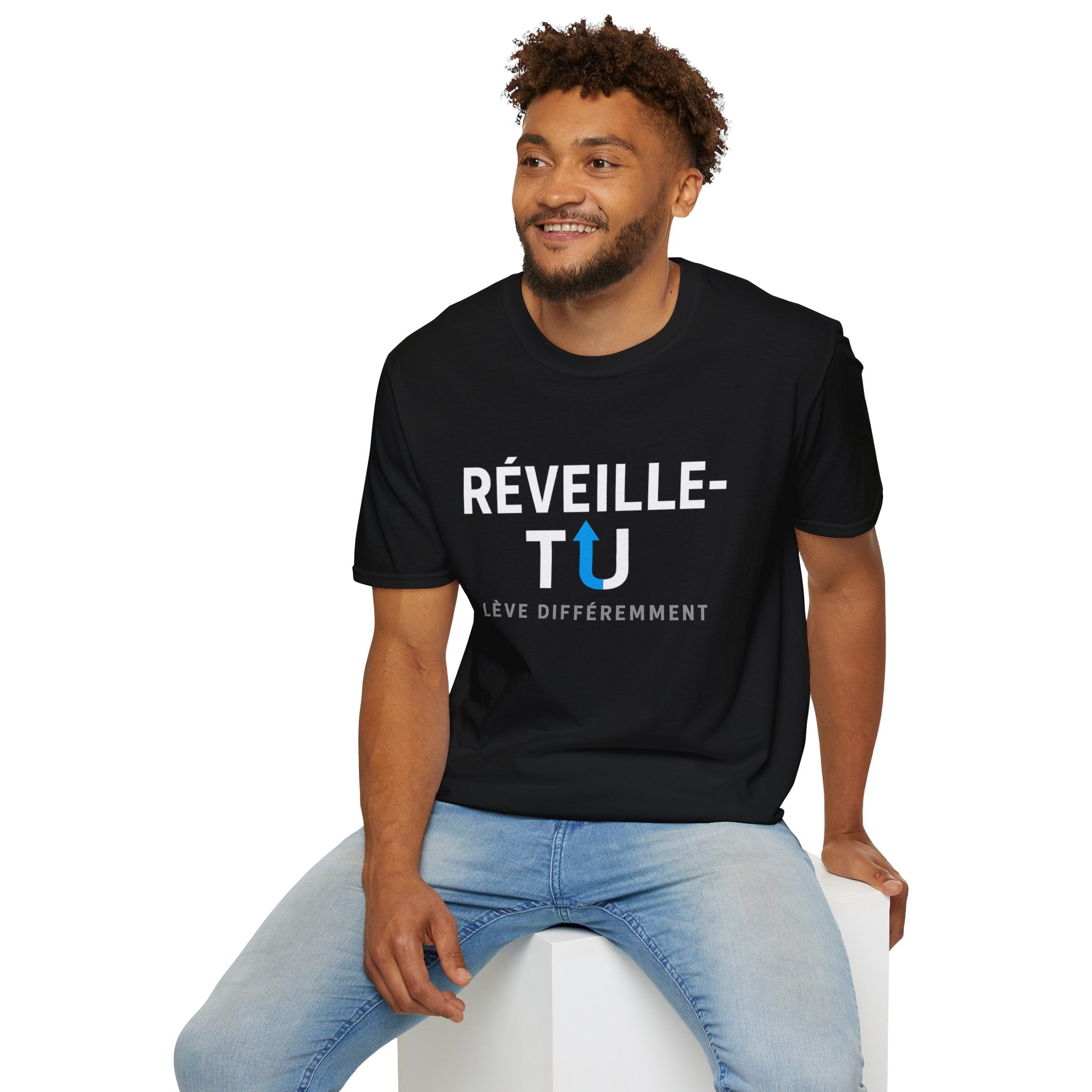 French - Wake Up - Rise Different - Wake Up World (Men’s T-Shirt)