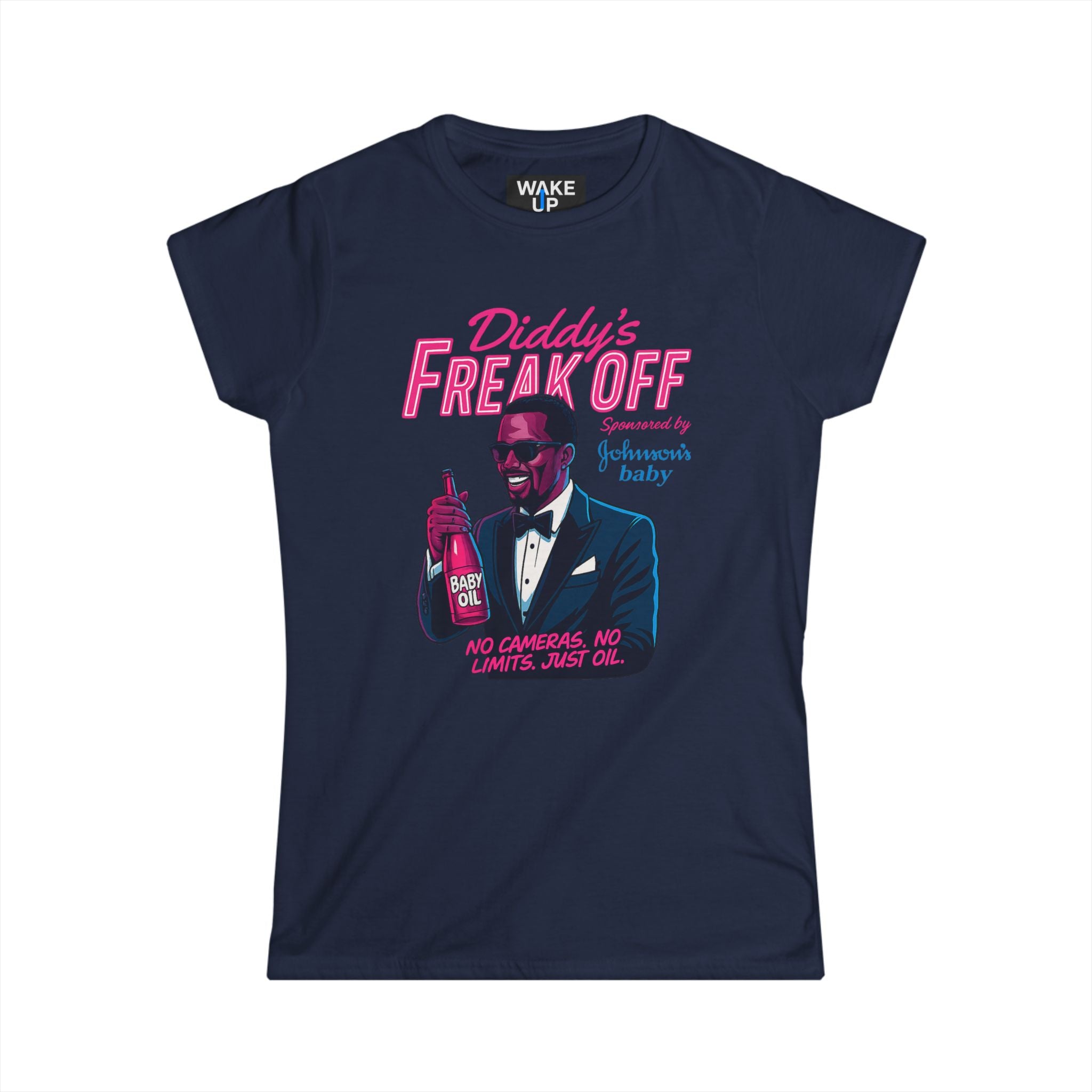 Diddy’s Freak Off – Neon Celebrity Satire Tee for Women | Rebel Souls