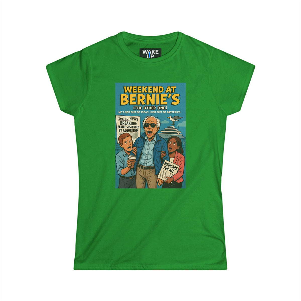 Weekend at Bernie’s (The Other One) – Limited Issue #010 Political Parody Tee for Women | Twisted Covers: Comics, Cinema & Chaos