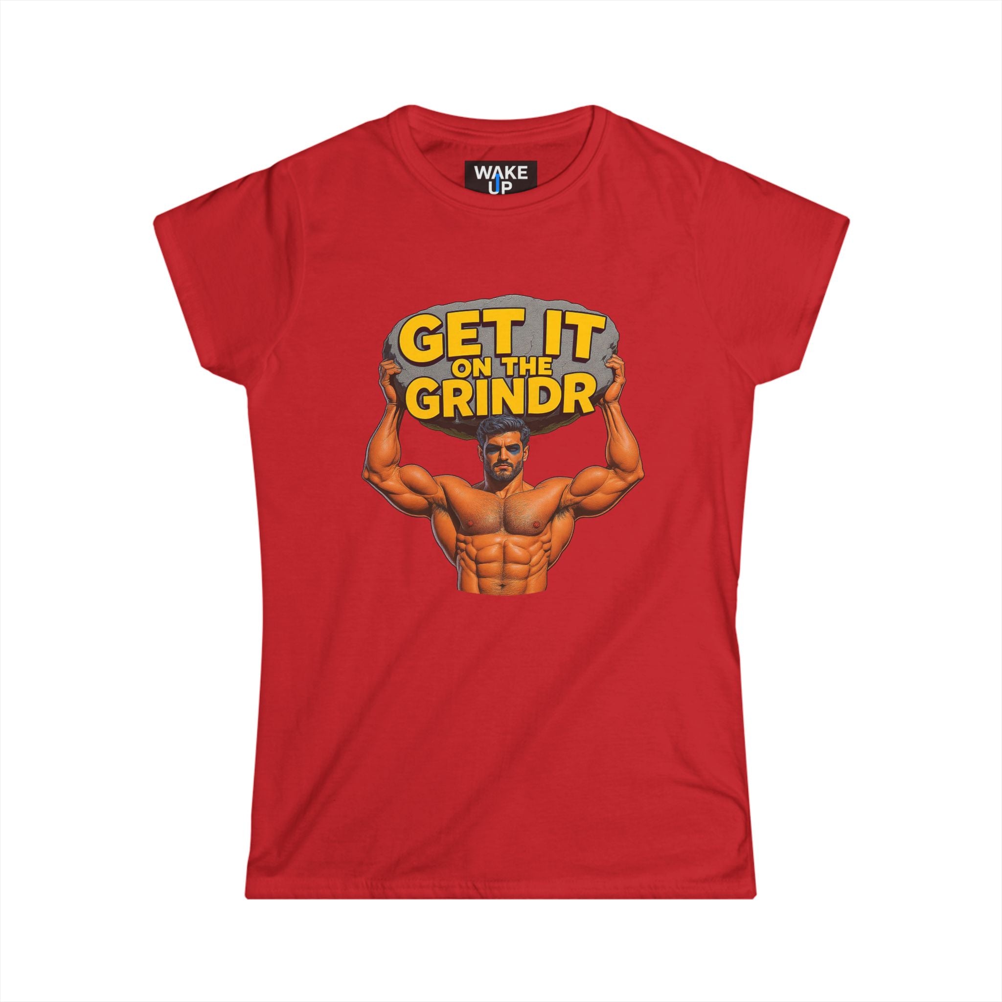 “Get It on the Grindr” Women's Fitted Graphic Tee – Culture Shock Collection