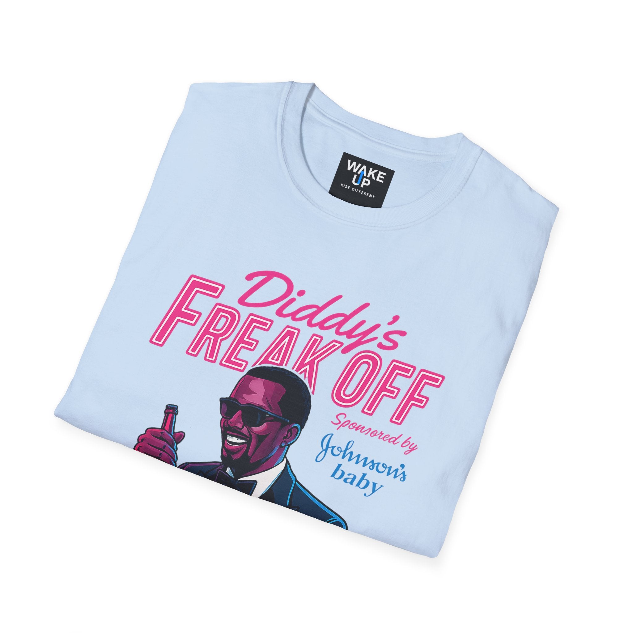 Diddy’s Freak Off – Neon Celebrity Satire Tee for Men | Rebel Souls