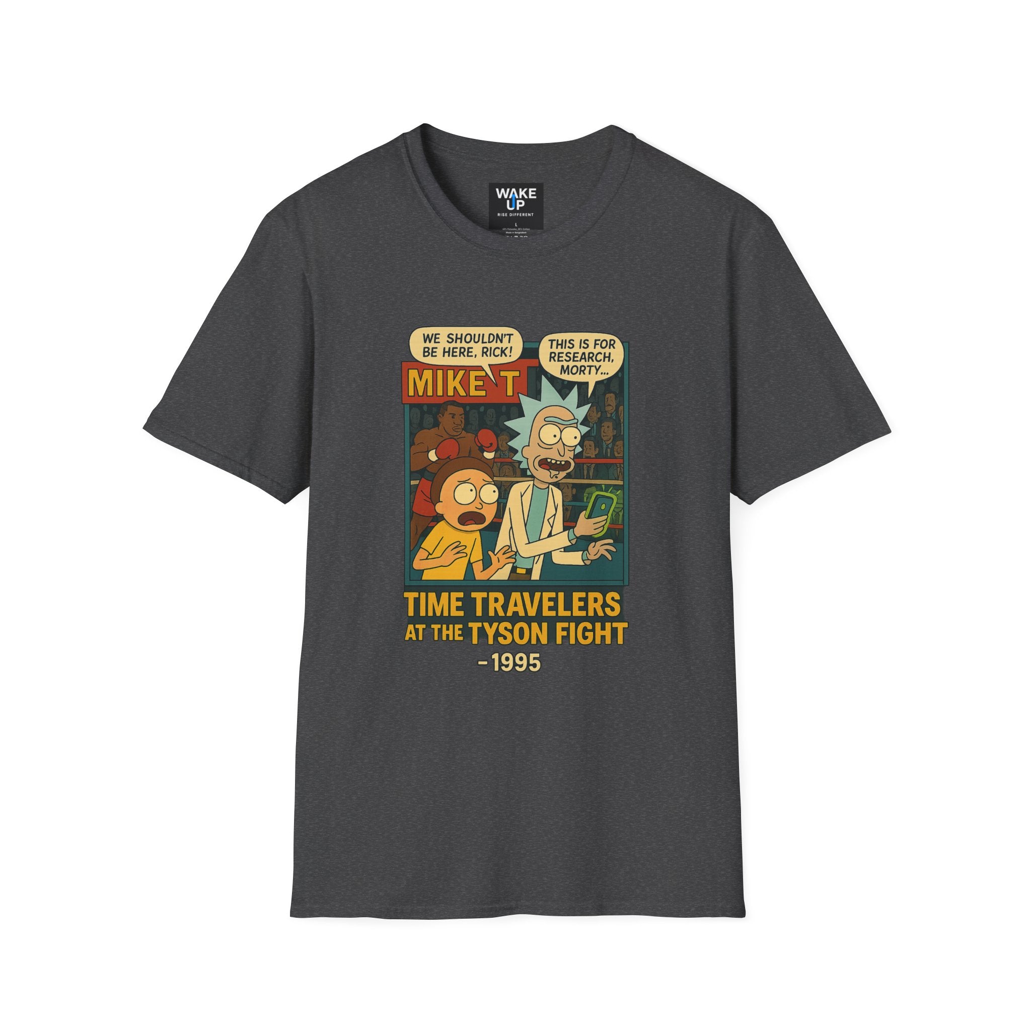 Time Travelers at the Tyson Fight - Twisted Covers: Comics, Cinema & Chaos (Men’s T-Shirt)