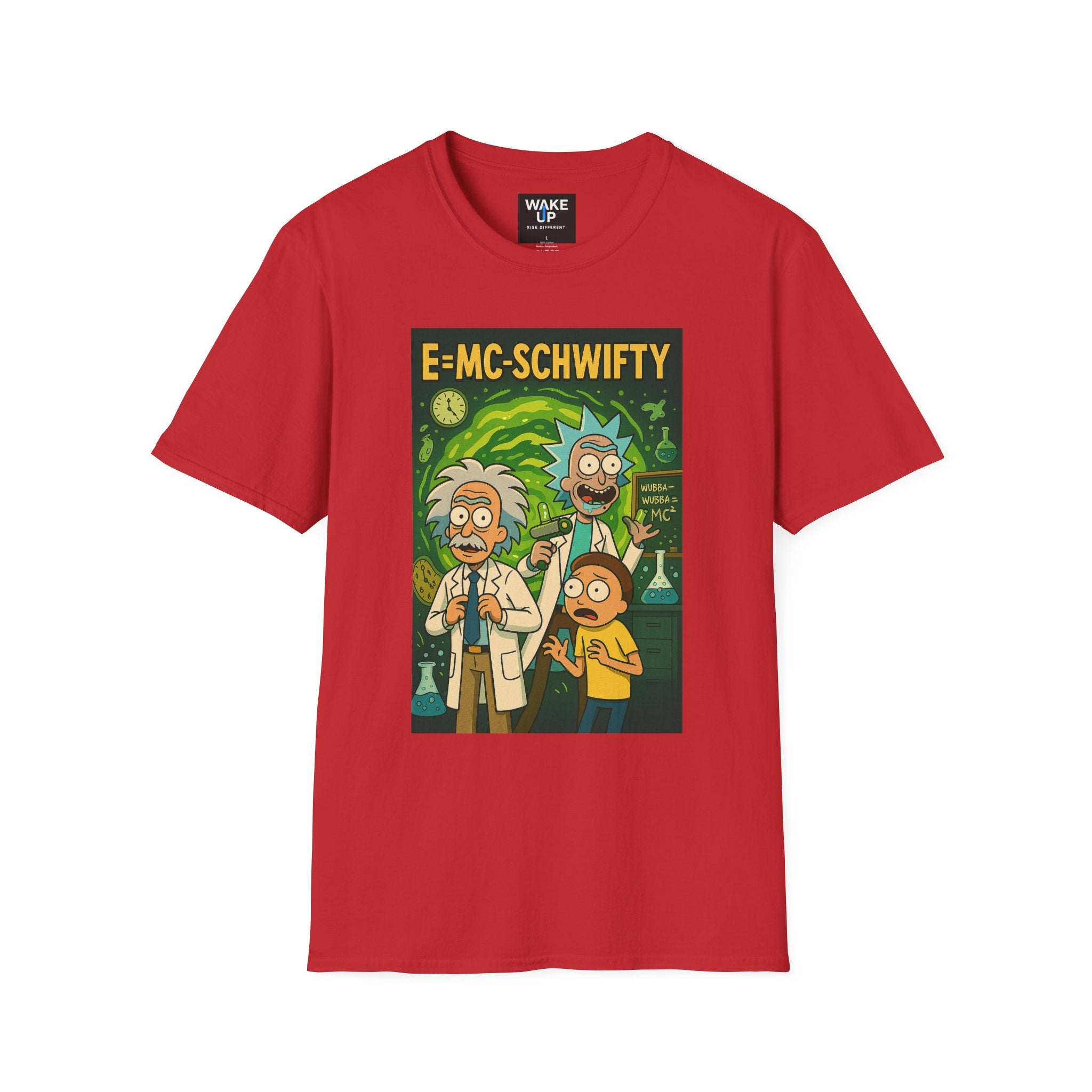E=MC-SCHWIFTY – Theoretical Mayhem - Twisted Covers: Comics, Cinema & Chaos (Men’s T-Shirt)