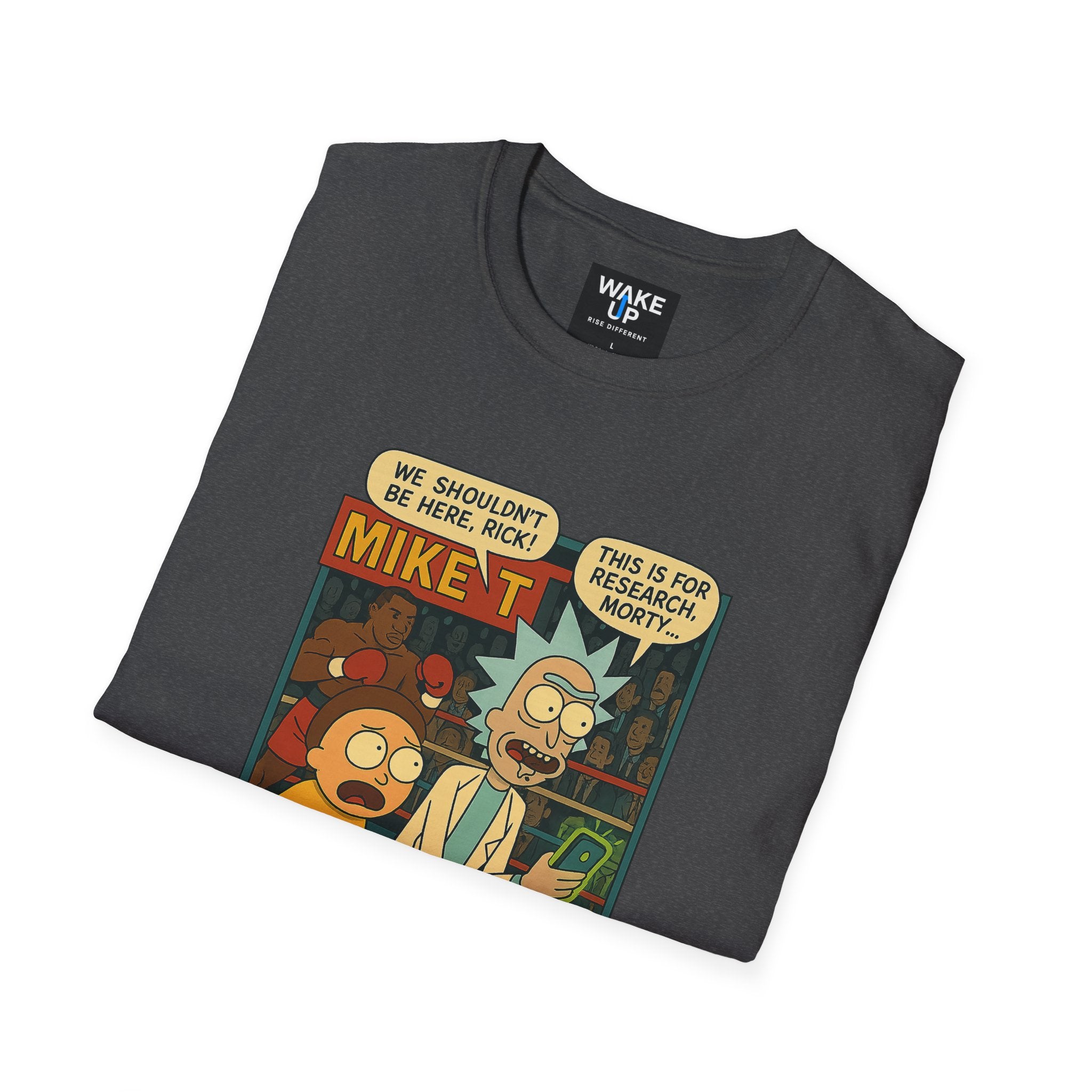 Time Travelers at the Tyson Fight - Twisted Covers: Comics, Cinema & Chaos (Men’s T-Shirt)
