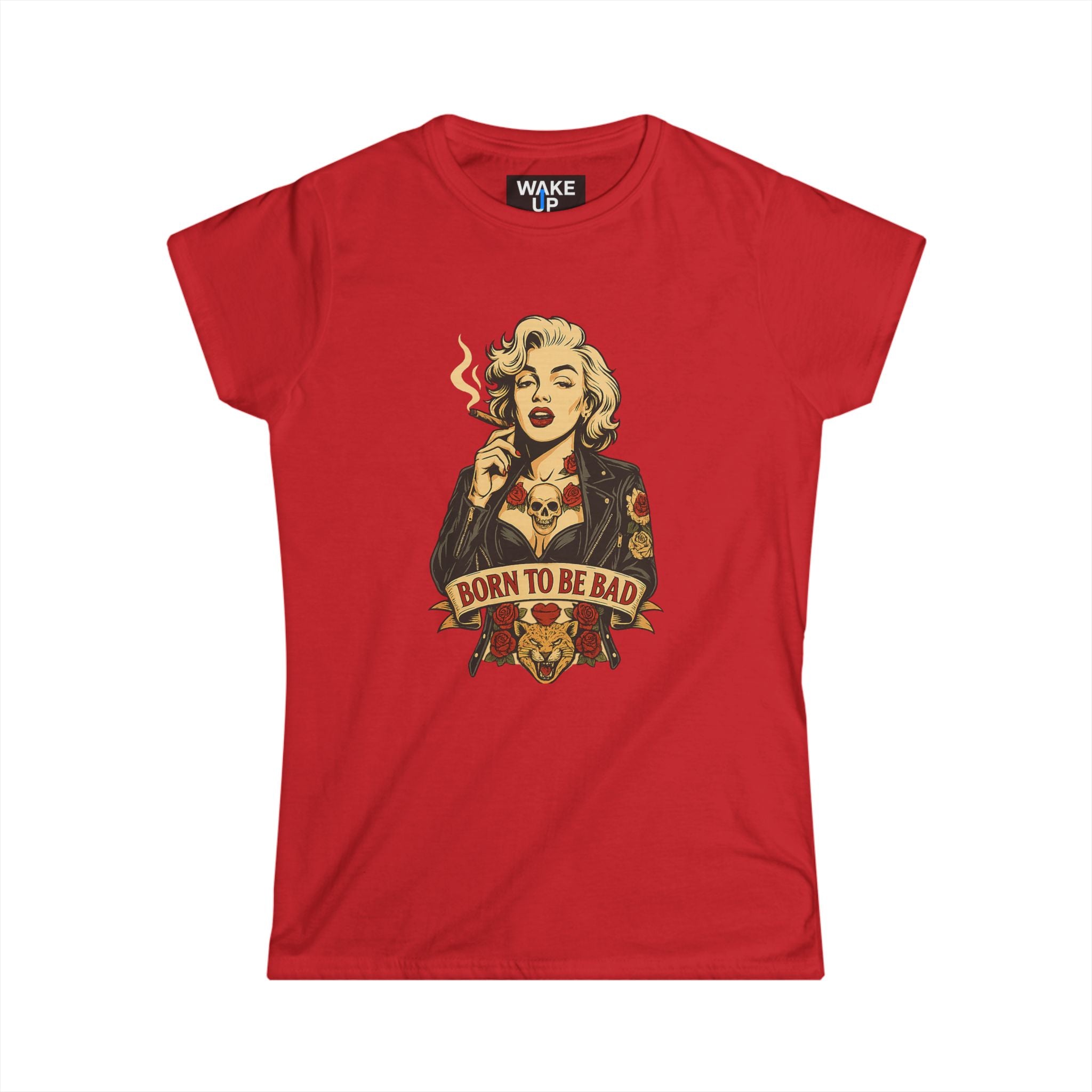 Born to Be Bad – Rebel Icon Tattoo Graphic Tee for Women | Rebel Souls