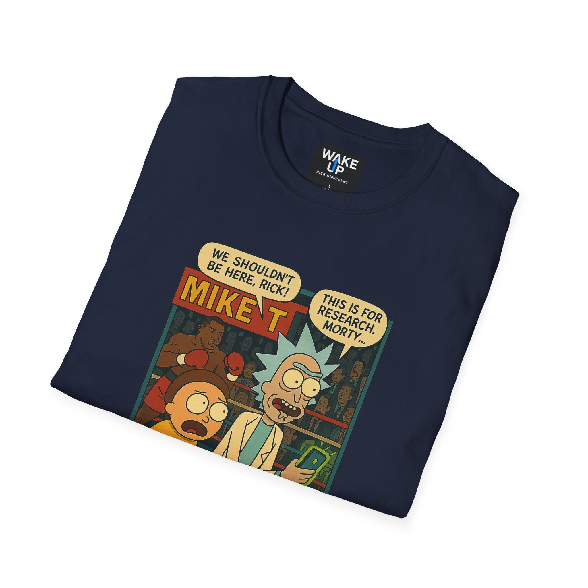 Time Travelers at the Tyson Fight - Twisted Covers: Comics, Cinema & Chaos (Men’s T-Shirt)