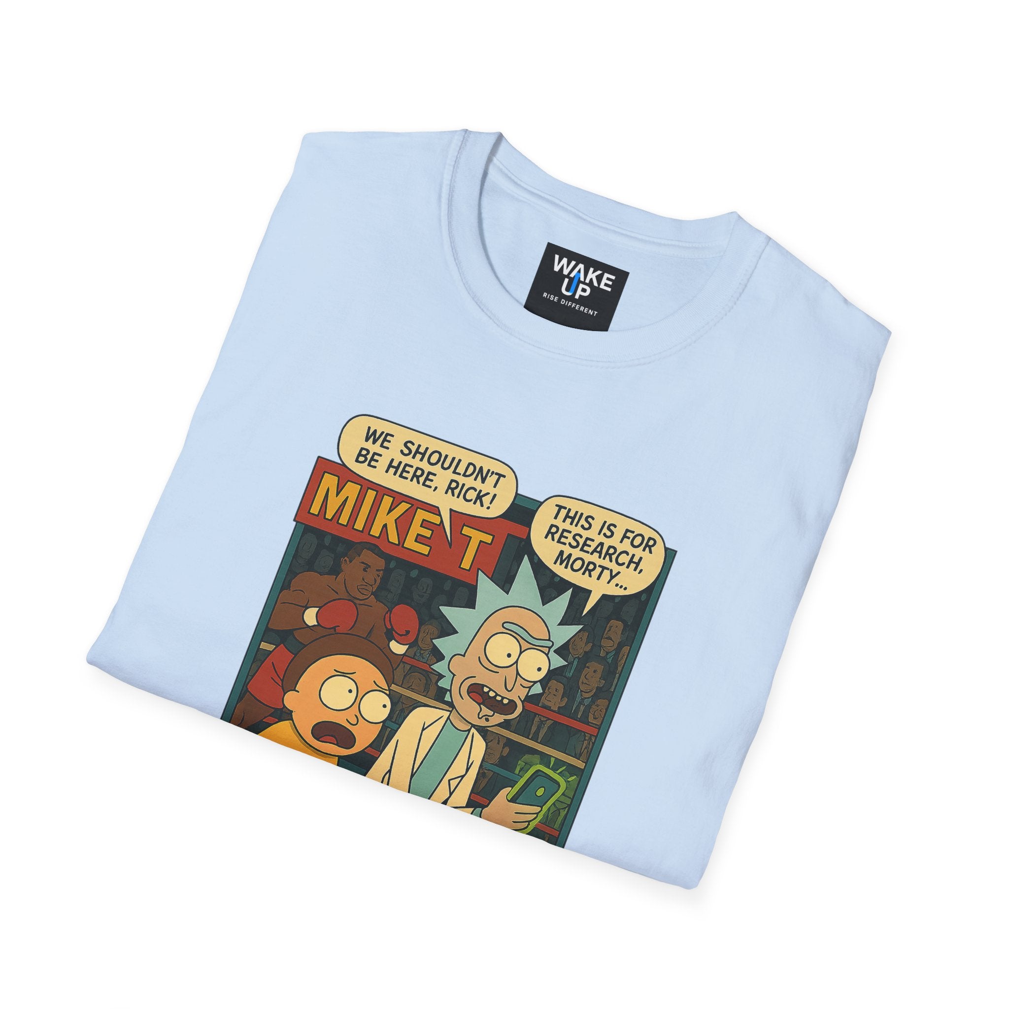 Time Travelers at the Tyson Fight - Twisted Covers: Comics, Cinema & Chaos (Men’s T-Shirt)